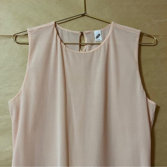 Parade | Luxe Sleeveless Bodysuit Silky Mesh Sheer Seashell Pink Size L - Picture 6 of 13